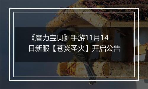 《魔力宝贝》手游11月14日新服【苍炎圣火】开启公告