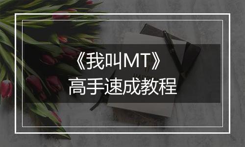 《我叫MT》高手速成教程