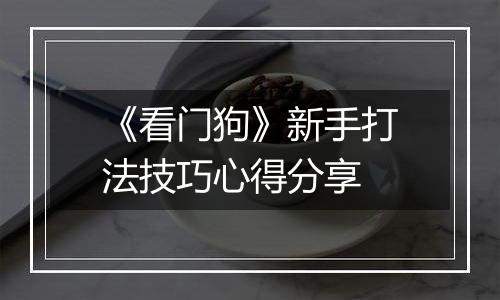 《看门狗》新手打法技巧心得分享