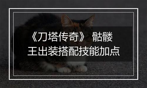 《刀塔传奇》 骷髅王出装搭配技能加点