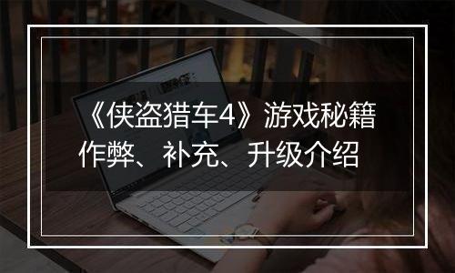 《侠盗猎车4》游戏秘籍作弊、补充、升级介绍