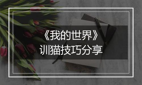 《我的世界》训猫技巧分享