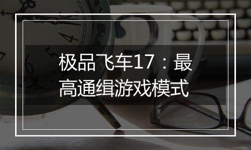 极品飞车17：最高通缉游戏模式