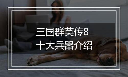 三国群英传8十大兵器介绍