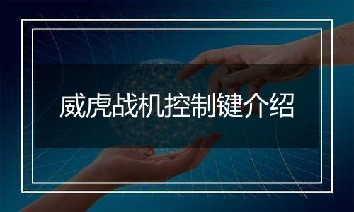 威虎战机控制键介绍