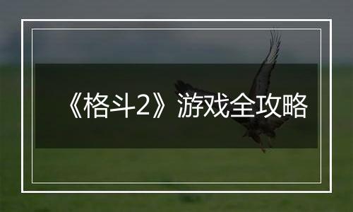 《格斗2》游戏全攻略