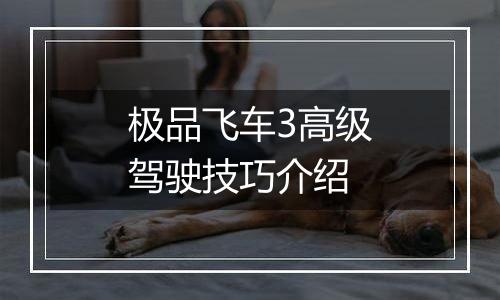 极品飞车3高级驾驶技巧介绍