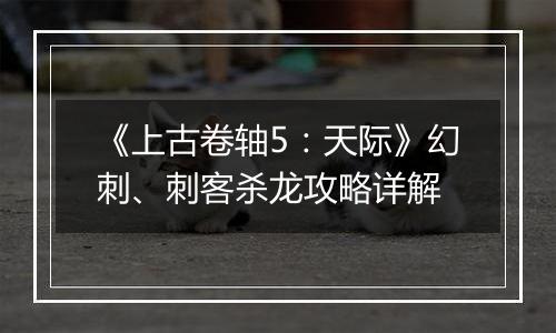 《上古卷轴5：天际》幻刺、刺客杀龙攻略详解