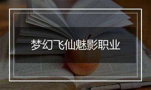 梦幻飞仙魅影职业