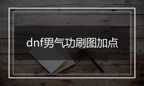 dnf男气功刷图加点