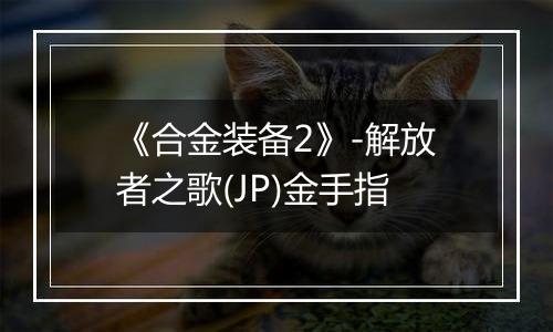 《合金装备2》-解放者之歌(JP)金手指