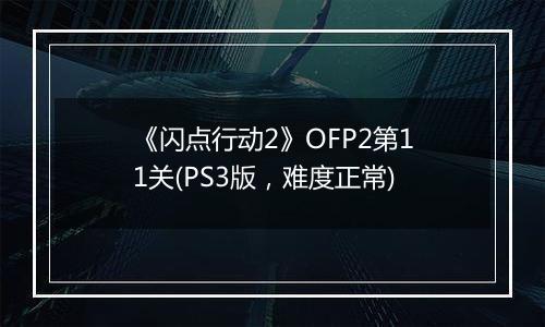 《闪点行动2》OFP2第11关(PS3版，难度正常)