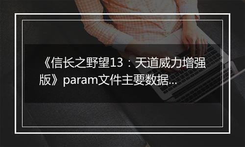 《信长之野望13：天道威力增强版》param文件主要数据作用