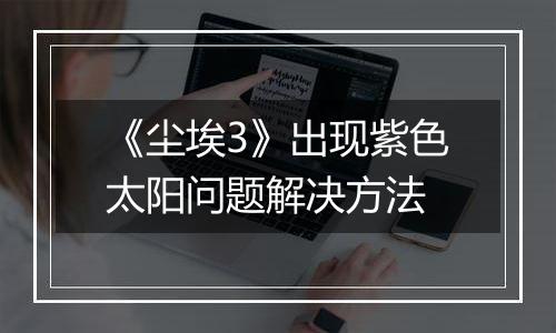 《尘埃3》出现紫色太阳问题解决方法