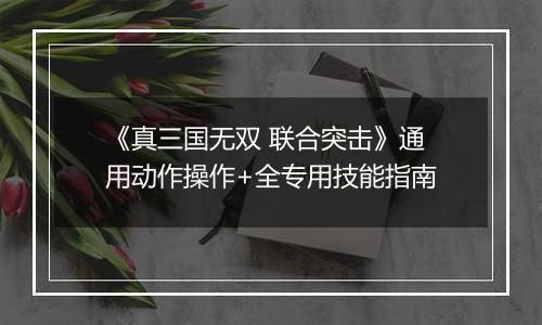 《真三国无双 联合突击》通用动作操作+全专用技能指南