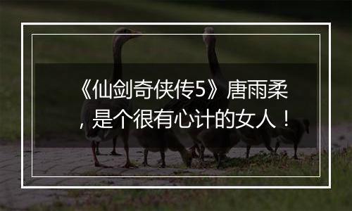 《仙剑奇侠传5》唐雨柔，是个很有心计的女人！