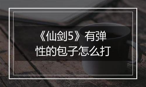 《仙剑5》有弹性的包子怎么打