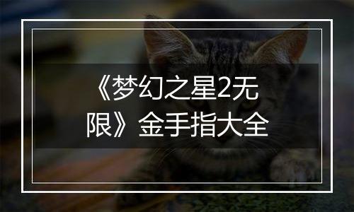 《梦幻之星2无限》金手指大全