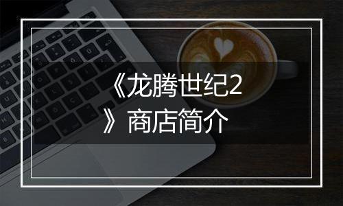 《龙腾世纪2》商店简介