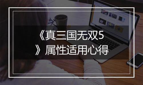 《真三国无双5》属性适用心得