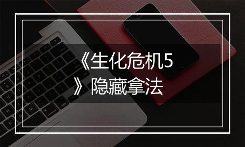 《生化危机5》隐藏拿法