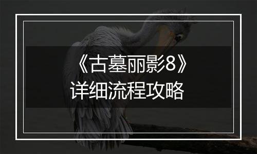 《古墓丽影8》详细流程攻略