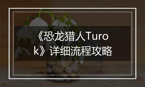 《恐龙猎人Turok》详细流程攻略