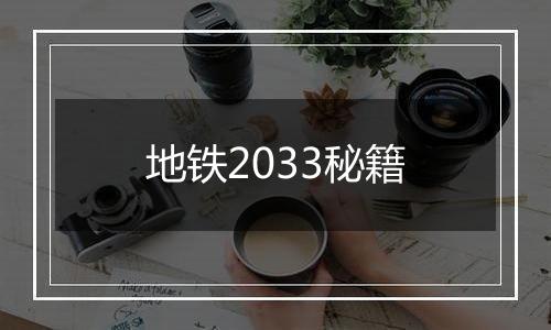 地铁2033秘籍