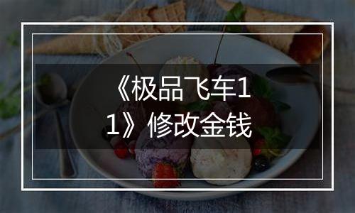 《极品飞车11》修改金钱