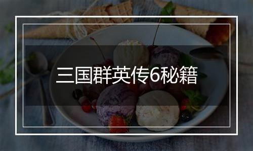 三国群英传6秘籍