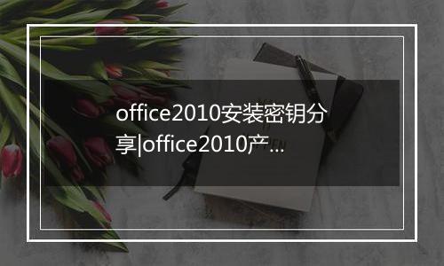 office2010安装密钥分享|office2010产品激活密钥