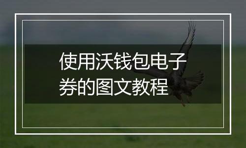 使用沃钱包电子券的图文教程