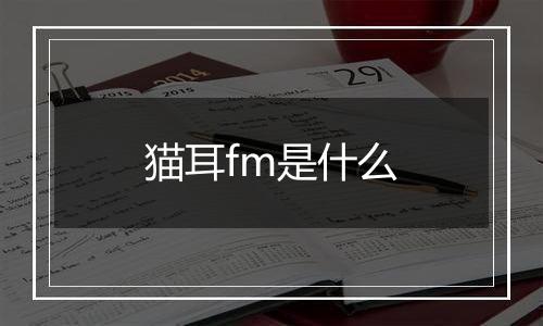 猫耳fm是什么