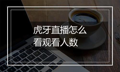 虎牙直播怎么看观看人数