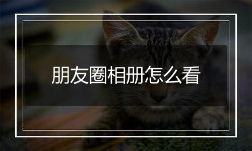 朋友圈相册怎么看