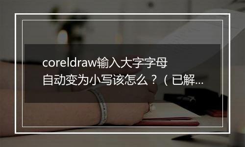 coreldraw输入大字字母自动变为小写该怎么？（已解决）