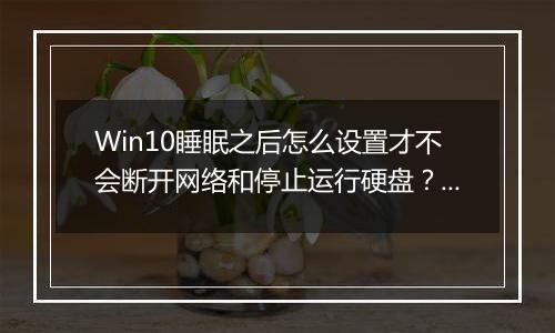 Win10睡眠之后怎么设置才不会断开网络和停止运行硬盘？（已解决）